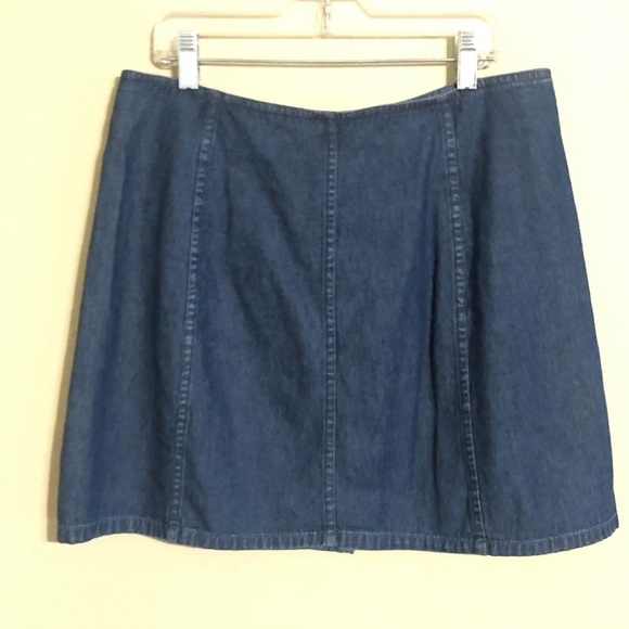 Obey Cotton Blue Aline Mini Skirt - Picture 6 of 7